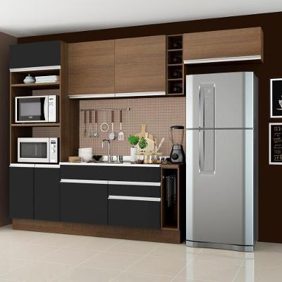 Cozinha Safira com Armário e Balcão sem Tampo e Pia Madesa