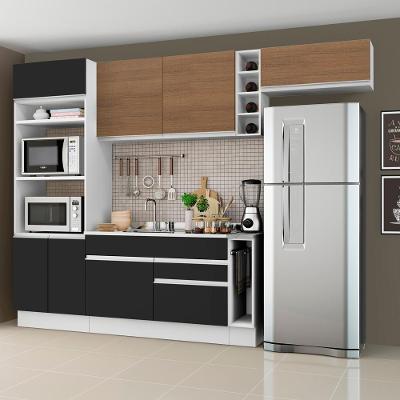 Cozinha Safira com Armário e Balcão sem Tampo e Pia Madesa