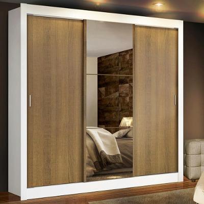 Guarda Roupa Casal Plus 3 Portas Correr 4 Gavetas Madesa