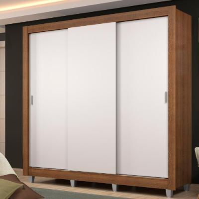Guarda Roupa Casal Lyon Plus 3 Portas de Correr 4 Gavetas Madesa