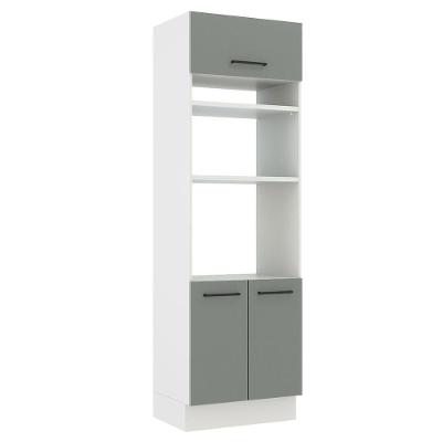 Torre Quente Madesa Agata 70 cm 3 Portas Branco e Cinza