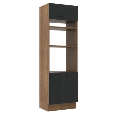 Torre Quente Madesa Agata 70cm 3 Portas Rustico Preto