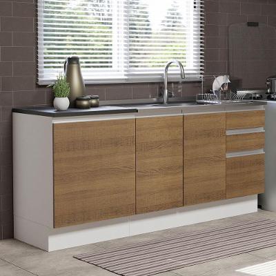 Kit Com 2 Balcões De Cozinha Acordes Branco/Rustic