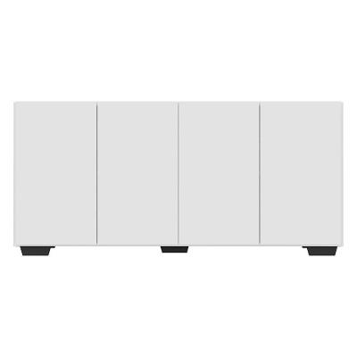 Aparador Buffet Multimóveis Veneza 4 Portas Branco/preto