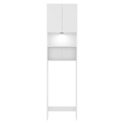 Armário Banheiro C/ Led P/ Vaso Sanitário Multimóveis Branco