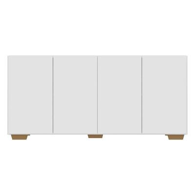 Aparador Buffet Multimóveis Veneza 4 Portas Branco/natural