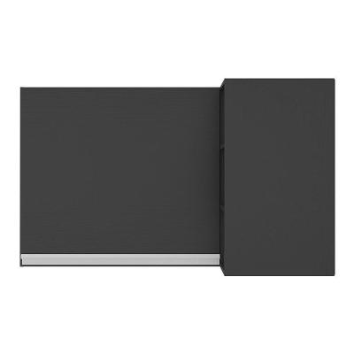 Armário De Cozinha Aéreo De Canto Veneza Multimóveis V3742 Preto/branco Preto/branco