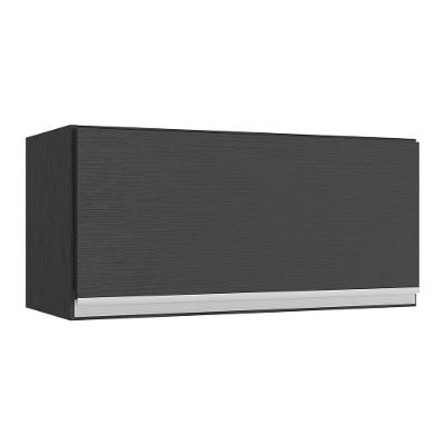 Armário De Cozinha Aéreo 70cm 1 Porta Basculante Veneza Multimóveis V3681 Preto/branco Preto/branco
