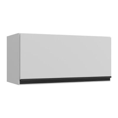 Armário De Cozinha Aéreo 70cm 1 Porta Basculante Veneza Multimóveis V3681 Branco/preto Branco/preto