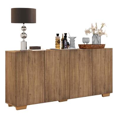 Aparador Buffet Multimóveis Veneza 4 Portas Rustic/natural