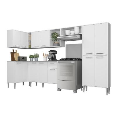 Armário De Cozinha Completa 6 Peças Xangai Zouk Multimóveis Branco Branco
