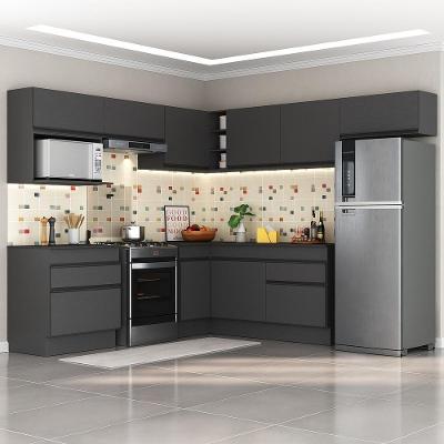 Armário De Cozinha Completa De Canto Mp2106.895 Preto