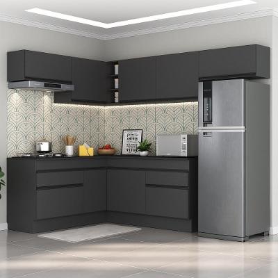 Armário De Cozinha Completa De Canto Mp2104.895 Preto