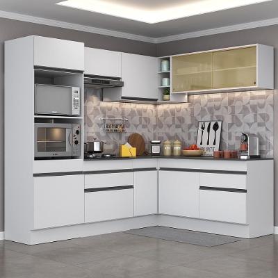 Armário De Cozinha Completa De Canto Mp2099.964 Branco/Preto