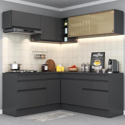 Armário De Cozinha Completa De Canto Mp2097.895 Preto