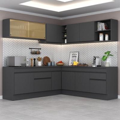 Armário De Cozinha Completa De Canto Mp2096.895 Preto