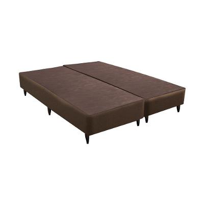 Base Sommier Linho Marrom Queen (158X198X30) Linho - Ortobom
