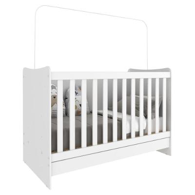 Berço 4 Em 1 Para Colchão 70 X 130 Cm Multimóveis Evolution Vira Escrivaninha Branco