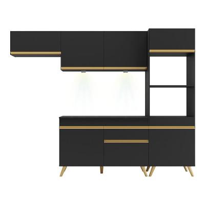 Cozinha Compacta 4 Peças Com Leds Veneza Up Multimóveis