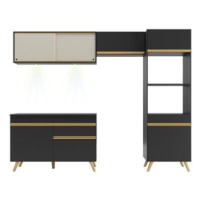 Cozinha Compacta 4 Peças Com Leds Veneza Up Multimóveis