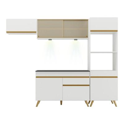 Cozinha Compacta 4 Peças Com Leds Veneza Up Multimóveis
