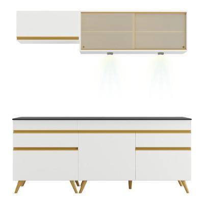 Cozinha Compacta 4 Peças Com Leds Veneza Up Multimóveis