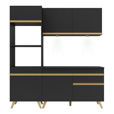 Cozinha Compacta 3 Peças Com Leds Veneza Up Multimóveis
