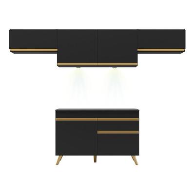 Cozinha Compacta 4 Peças Com Leds Veneza Up Multimóveis
