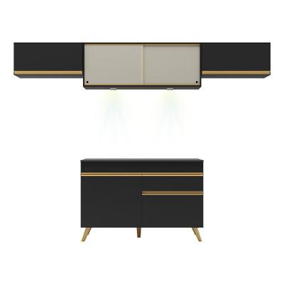 Cozinha Compacta 4 Peças Com Leds Veneza Up Multimóveis