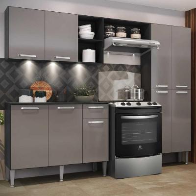 Cozinha Compacta C/ 3 Leds Armário Balcão Tampo Pequim Up