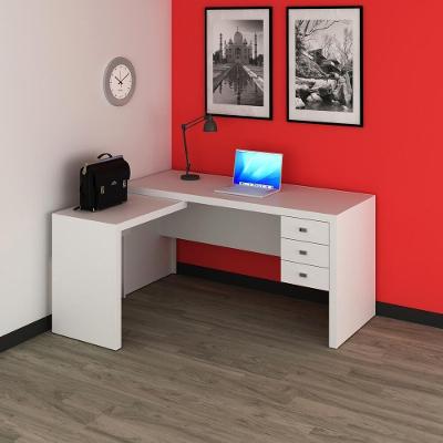 Escrivaninha/Mesa Escritório De Canto Cr25016 Branca
