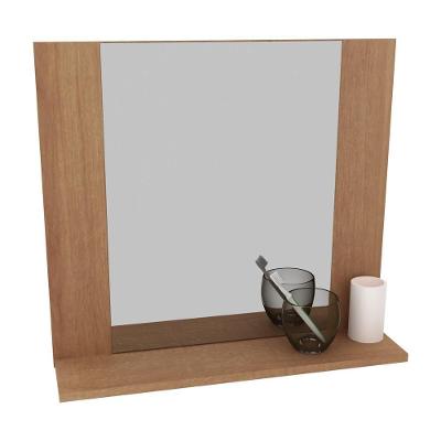 Espelheira Para Banheiro 60Cm Multimóveis Vcr10090 Amêndoa Amêndoa