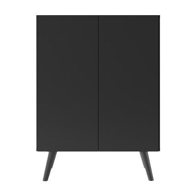 Gabinete Banheiro 2 Portas Retrô 63cm Multimóveis Preto