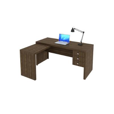 Escrivaninha/Mesa Escritório De Canto Multimóveis Vcr25016 Nogal Nogal