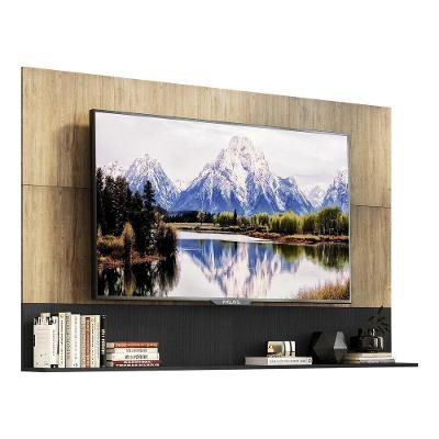 Painel Com Suporte Tv 65" Amsterdã Up Multimóveis V3656 Rustic/Preto Rustic/Preto