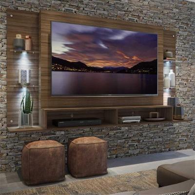 Painel Tv 60'' com 4 Leds e Prateleiras de Vidro Vegas