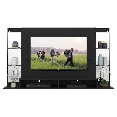 Painel Com Suporte Tv 60" E Espelho Nairóbi Multimóveis V3321 Preto Preto