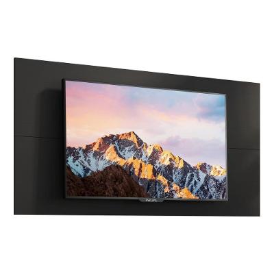 Painel Com Suporte Para Tv Até 65" Amsterdã Multimóveis V3324 Preto Preto