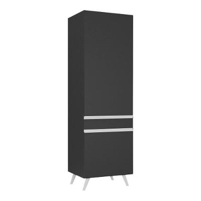 Paneleiro 2 Portas 62cm Veneza Multimóveis V3739 Preto/branco Preto/branco
