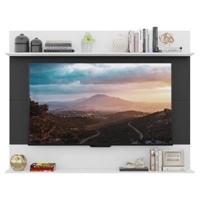 Painel Tv 65´´ Com Prateleiras Amsterdã Preto/branco