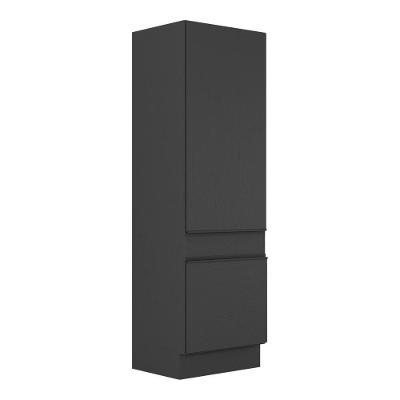 Paneleiro 2 Portas 62cm Com Rodapé Veneza Multimóveis V2119 Preto Preto