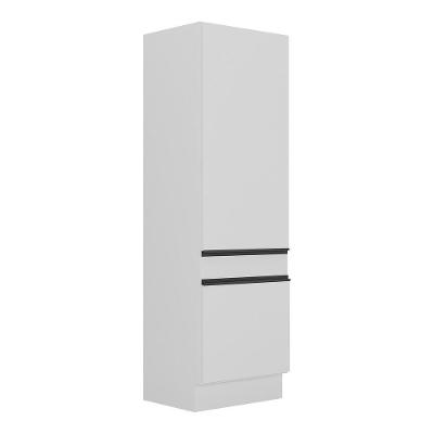 Paneleiro 2 Portas 62cm Com Rodapé Veneza Multimóveis V2119 Branco/preto Branco/preto