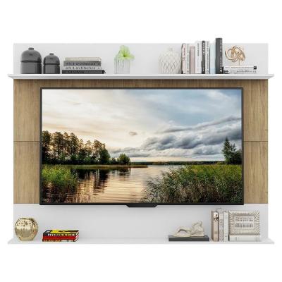 Painel Tv 65´´ Com Prateleiras Amsterdã Rustic/branco