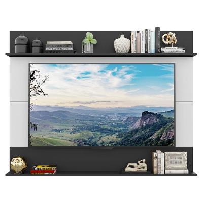 Painel Tv 65´´ Com Prateleiras Amsterdã Branco/preto