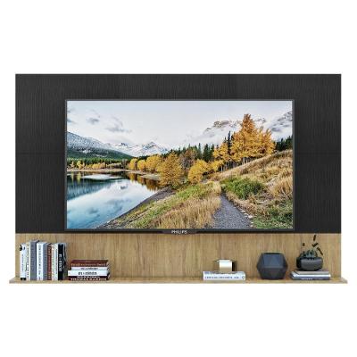 Painel Tv 65´´ Com Prateleira Amsterdã Preto/rustic