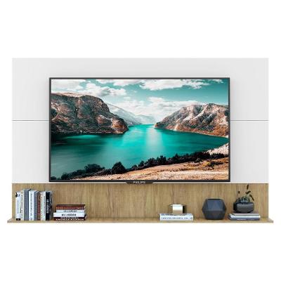 Painel Tv 65´´ Com Prateleira Amsterdã Branco/rustic