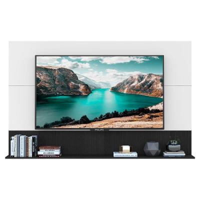 Painel Tv 65´´ Com Prateleira Amsterdã Branco/preto