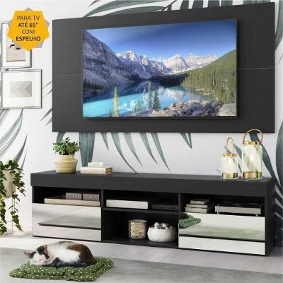 Rack Com Espelho Painel Tv 65'' 2 Portas Londres
