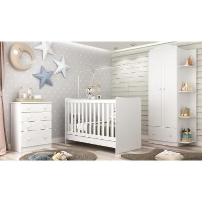 Quarto Infantil Completo João e Maria com Berço 4 em 1 