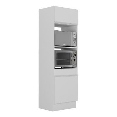 Paneleiro 2 Portas 63cm Com Rodapé Para Forno E Microondas Veneza Multimóveis V2116 Branco Branco